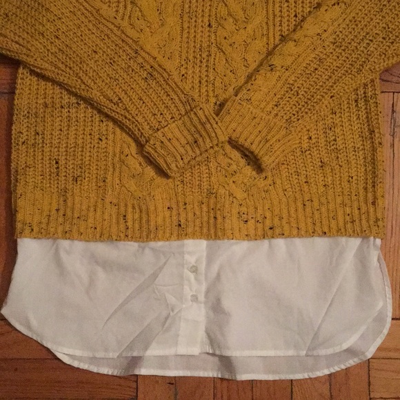 Mock Sweater Vest - Mustard - Picture 2 of 4